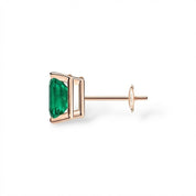 L'Emeraude® Emerald Stud Earrings, 14K Rose Gold