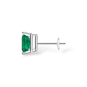 L'Emeraude® Emerald Stud Earrings, 14K White Gold