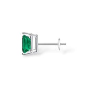L'Emeraude® Emerald Stud Earrings, Sterling Silver