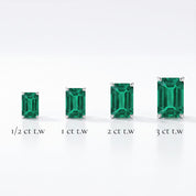L'Emeraude® Emerald Stud Earrings, 14K White Gold