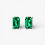 L'Emeraude® Stud Earrings, Platinum