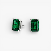 L'Emeraude® Stud Earrings, Platinum