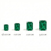 L'Emeraude® Emerald Stud Earrings, Sterling Silver