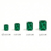 L'Emeraude® Emerald Stud Earrings, 14K White Gold