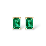 L'Emeraude® Emerald Stud Earrings, 14K Gold