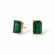 L'Emeraude® Emerald Stud Earrings, 14K Gold