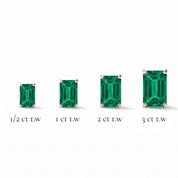 L'Emeraude® Emerald Stud Earrings, 14K Yellow Gold