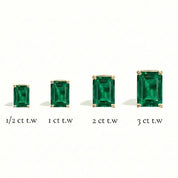 L'Emeraude® Emerald Stud Earrings, Gold Vermeil