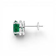 L'Ovale® Emerald Stud Earrings, Sterling Silver
