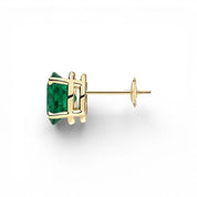L'Ovale® Emerald Stud Earrings, 14K Gold