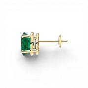 L'Ovale® Emerald Stud Earrings, Gold Vermeil
