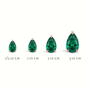 La Poire® Emerald Stud Earrings, 14K Rose Gold