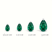 La Poire® Emerald Stud Earrings, Platinum