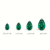 La Poire® Emerald Stud Earrings, Gold Vermeil