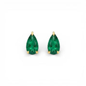 La Poire® Emerald Stud Earrings, Gold Vermeil