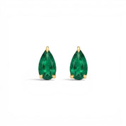 La Poire® Emerald Stud Earrings, Gold Vermeil