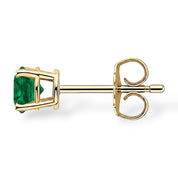 La Ronde® Emerald Stud Earrings, Gold Vermeil