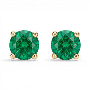 La Ronde® Emerald Stud Earrings, Gold Vermeil