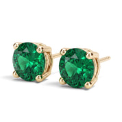 La Ronde® Emerald Stud Earrings, Gold Vermeil