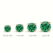 La Ronde® Emerald Stud Earrings, Gold Vermeil