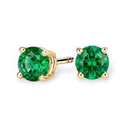 La Ronde® Emerald Stud Earrings, Gold Vermeil