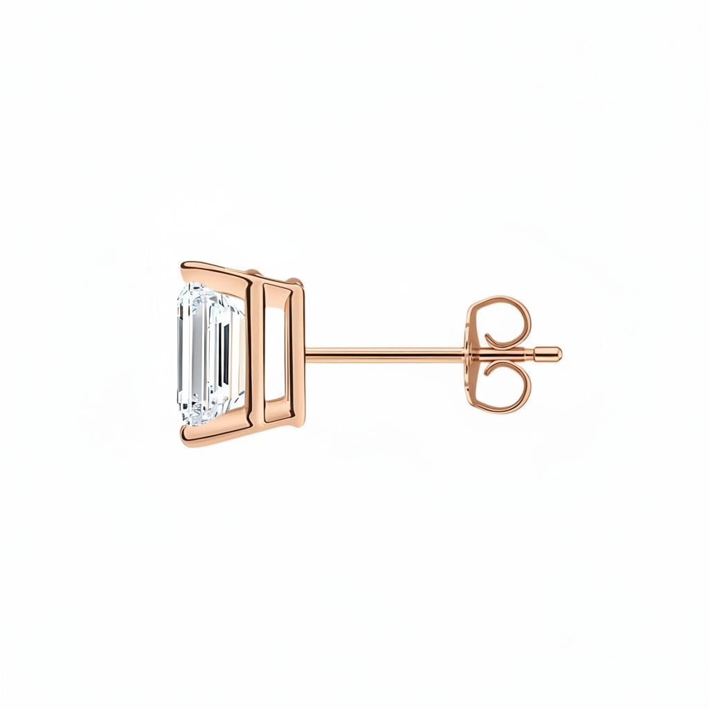 L'Emeraude® Diamond Stud Earrings, 14K Rose Gold