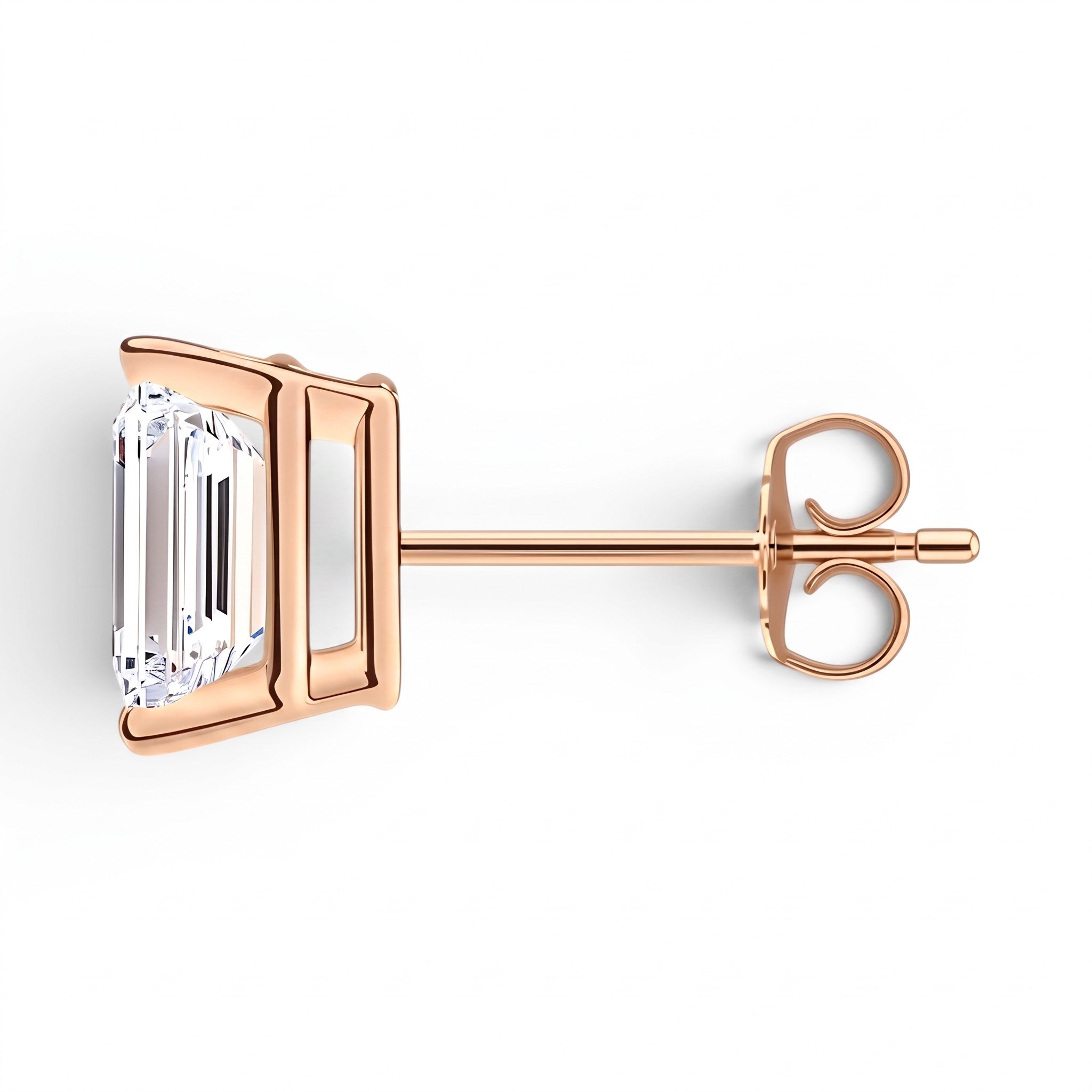 L'Emeraude® Diamond Stud Earrings, 14K Rose Gold