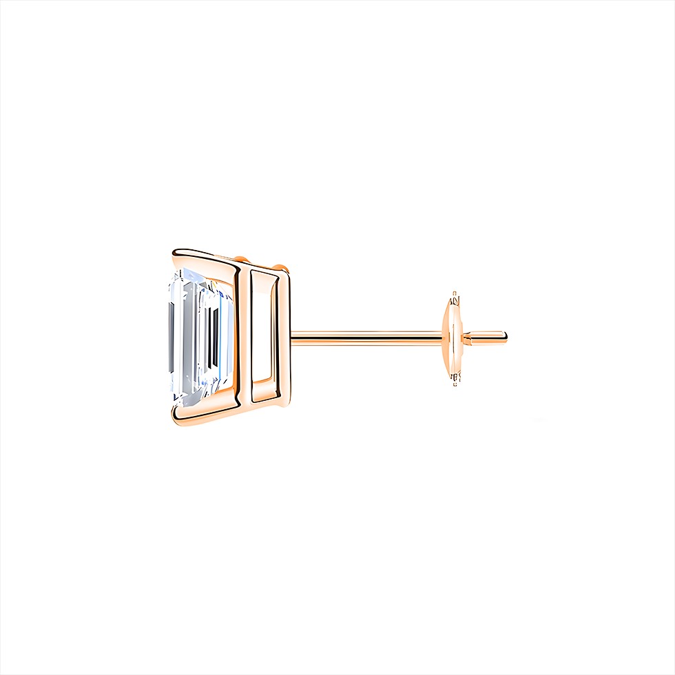 L'Emeraude® Diamond Stud Earrings, 14K Rose Gold