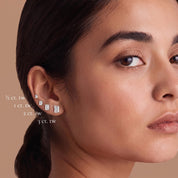 L'Emeraude® Diamond Stud Earrings, 14K White Gold