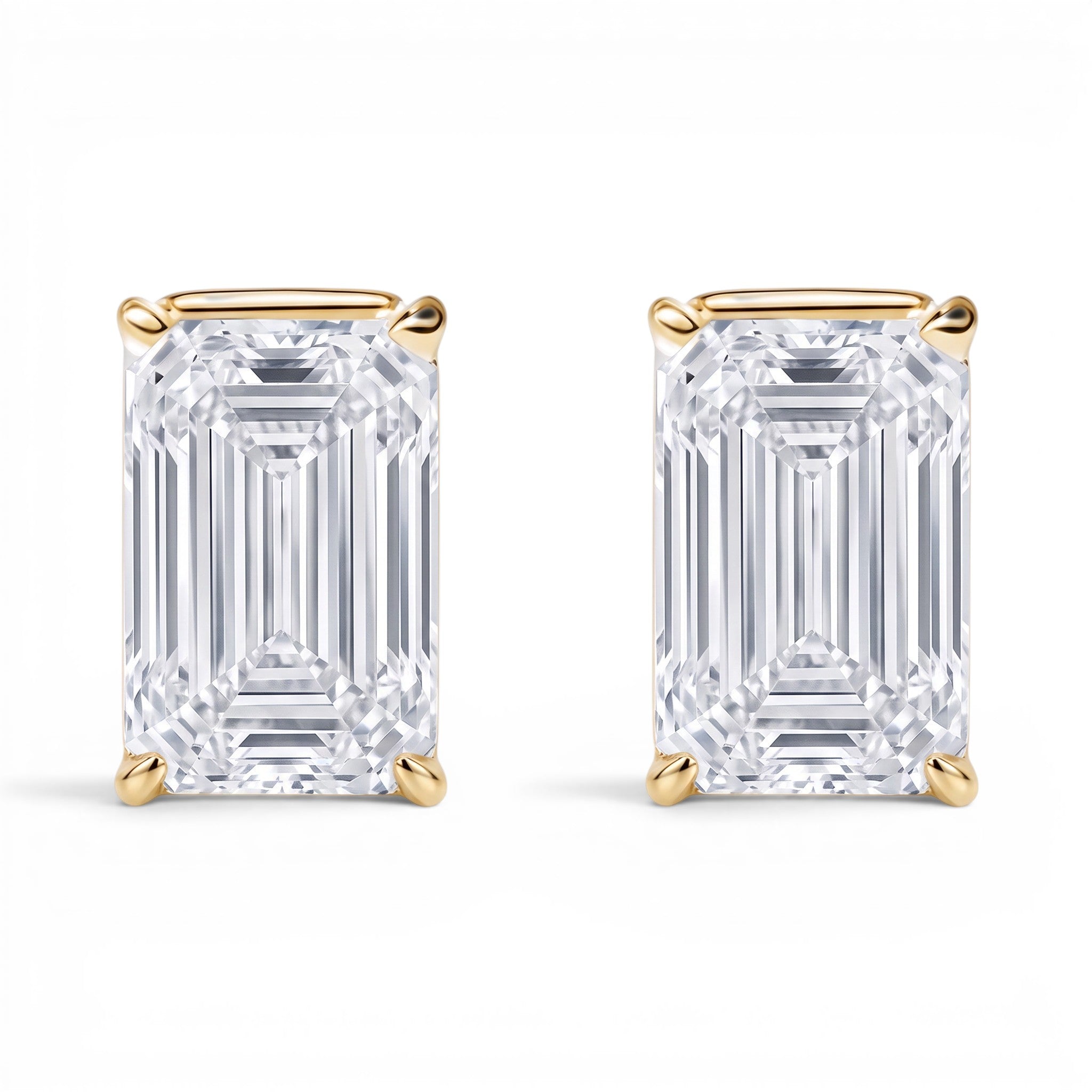 L'Emeraude® Diamond Stud Earrings, 14K Gold