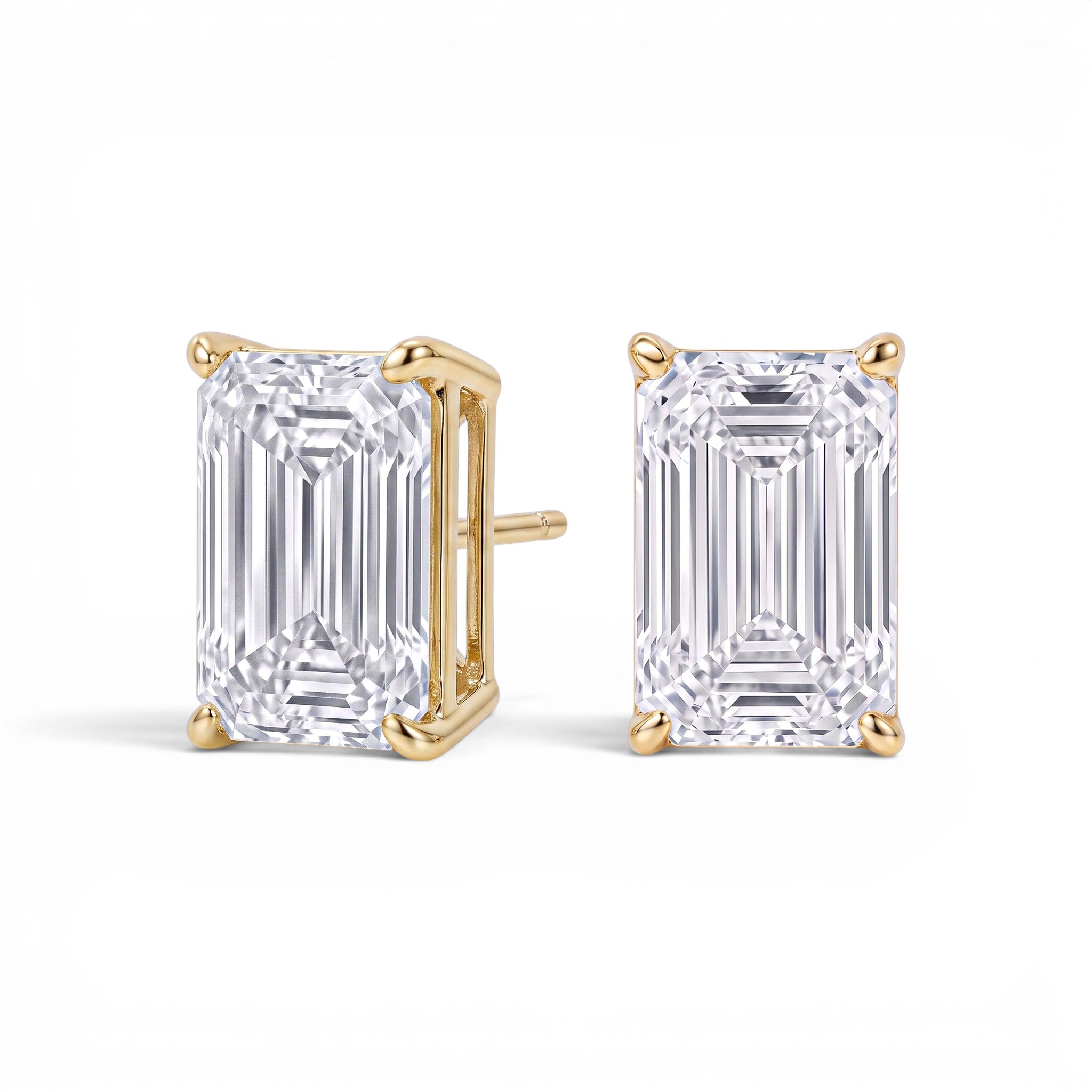 L'Emeraude® Diamond Stud Earrings, 14K Gold