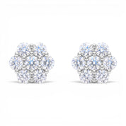 La Fleur® Diamond Stud Earrings, Platinum