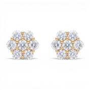La Fleur® Diamond Stud Earrings, 14K Gold