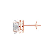 L'Ovale® Diamond Stud Earrings, 14K Rose Gold