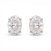 L'Ovale® Diamond Stud Earrings, Platinum