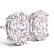 L'Ovale® Diamond Stud Earrings, Sterling Silver