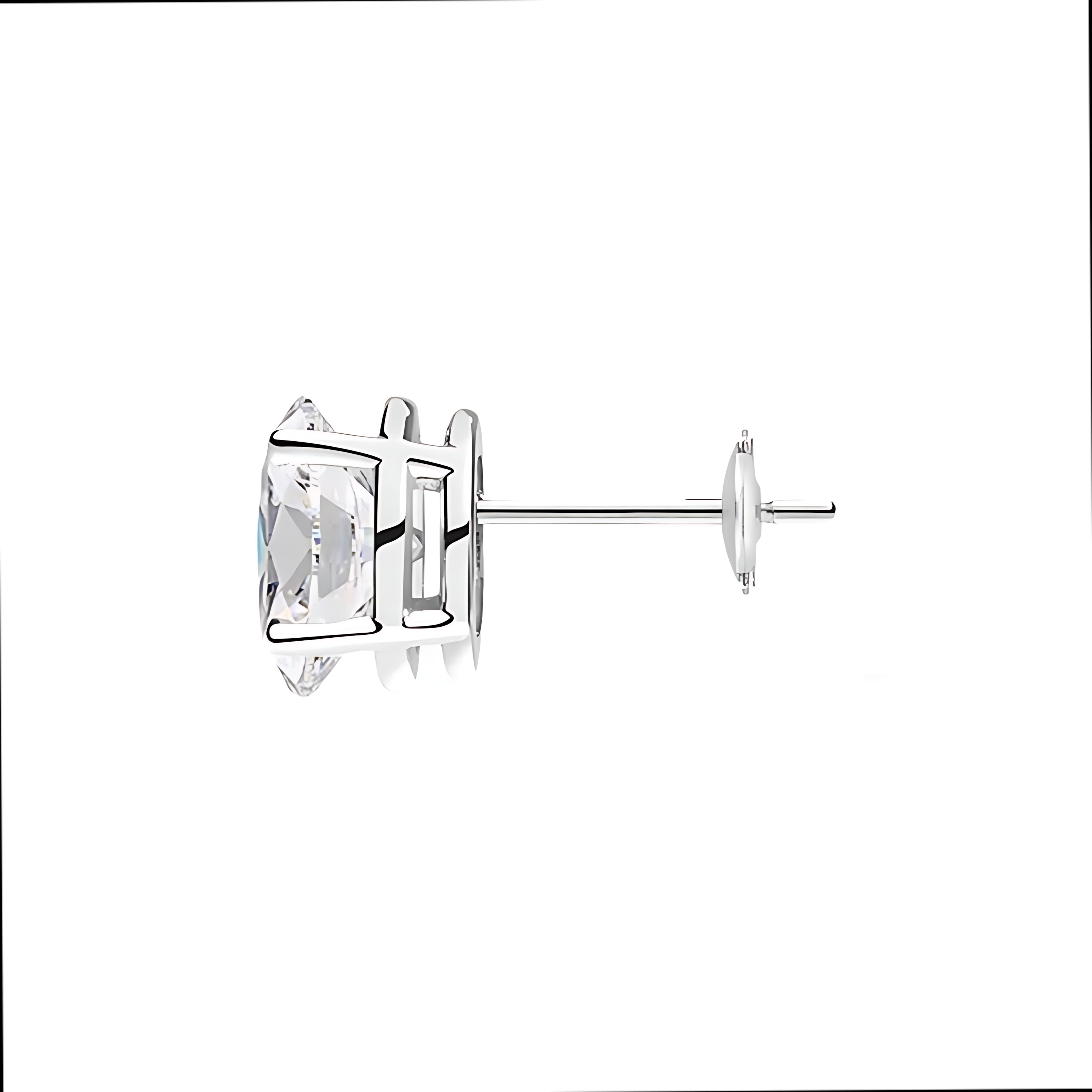 L'Ovale® Diamond Stud Earrings, Platinum