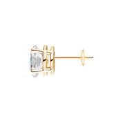 L'Ovale® Diamond Stud Earrings, Gold Vermeil