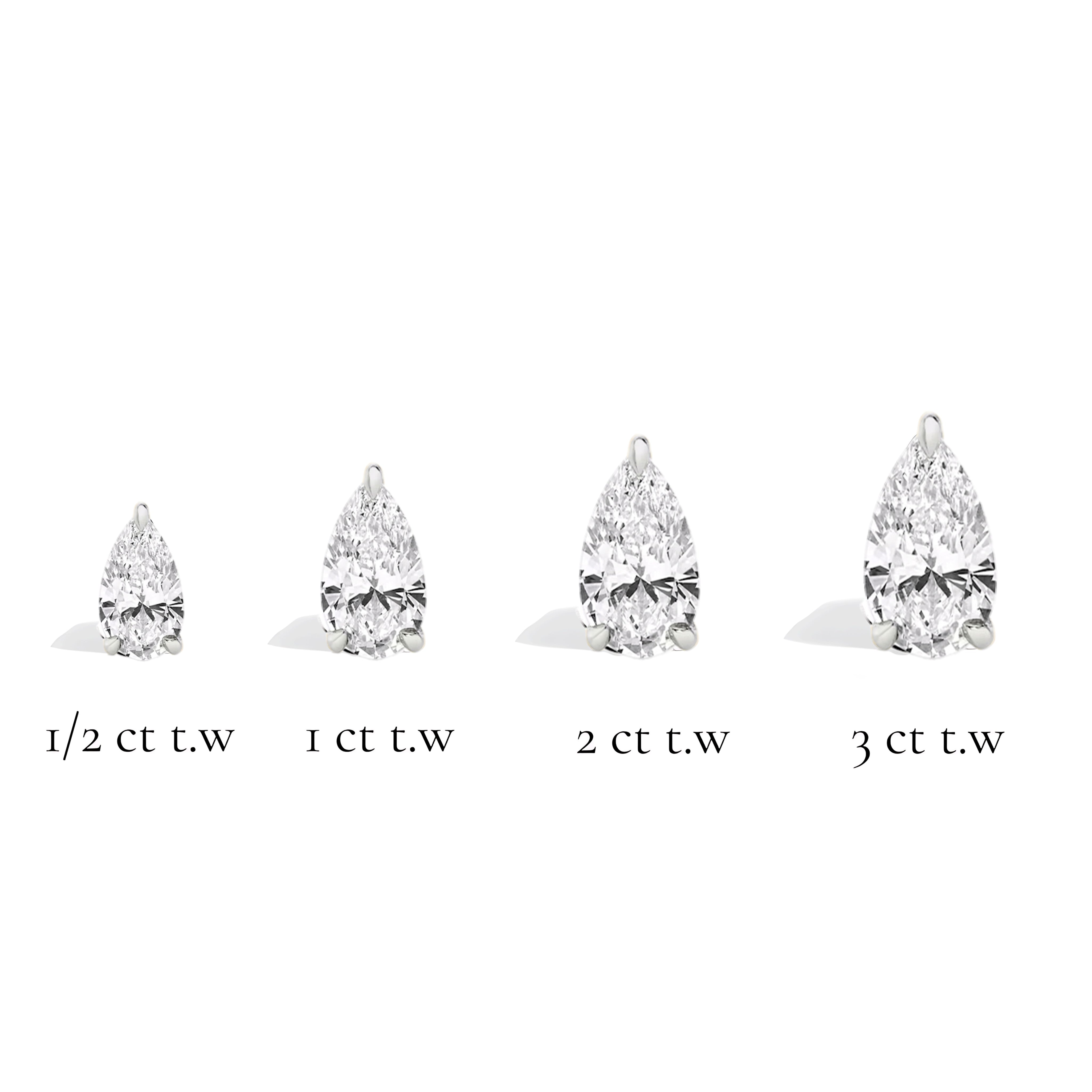 La Poire® Diamond Stud Earrings, Sterling Silver
