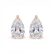 La Poire® Diamond Stud Earrings, 14K Rose Gold