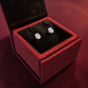 L'Ovale® Diamond Stud Earrings, 14K Rose Gold