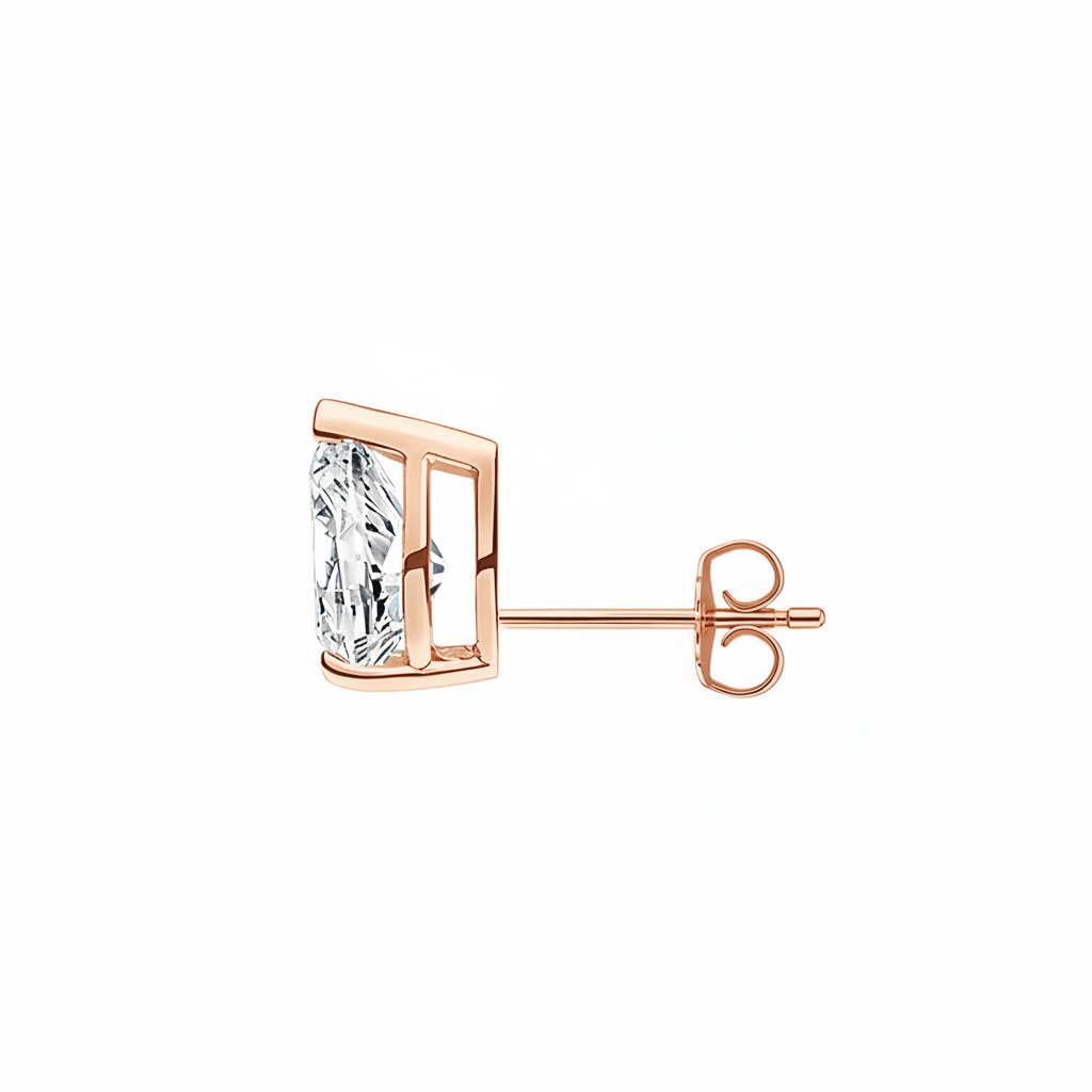 La Poire® Diamond Stud Earrings, 14K Rose Gold