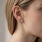 La Poire® Diamond Stud Earrings, 14K Rose Gold
