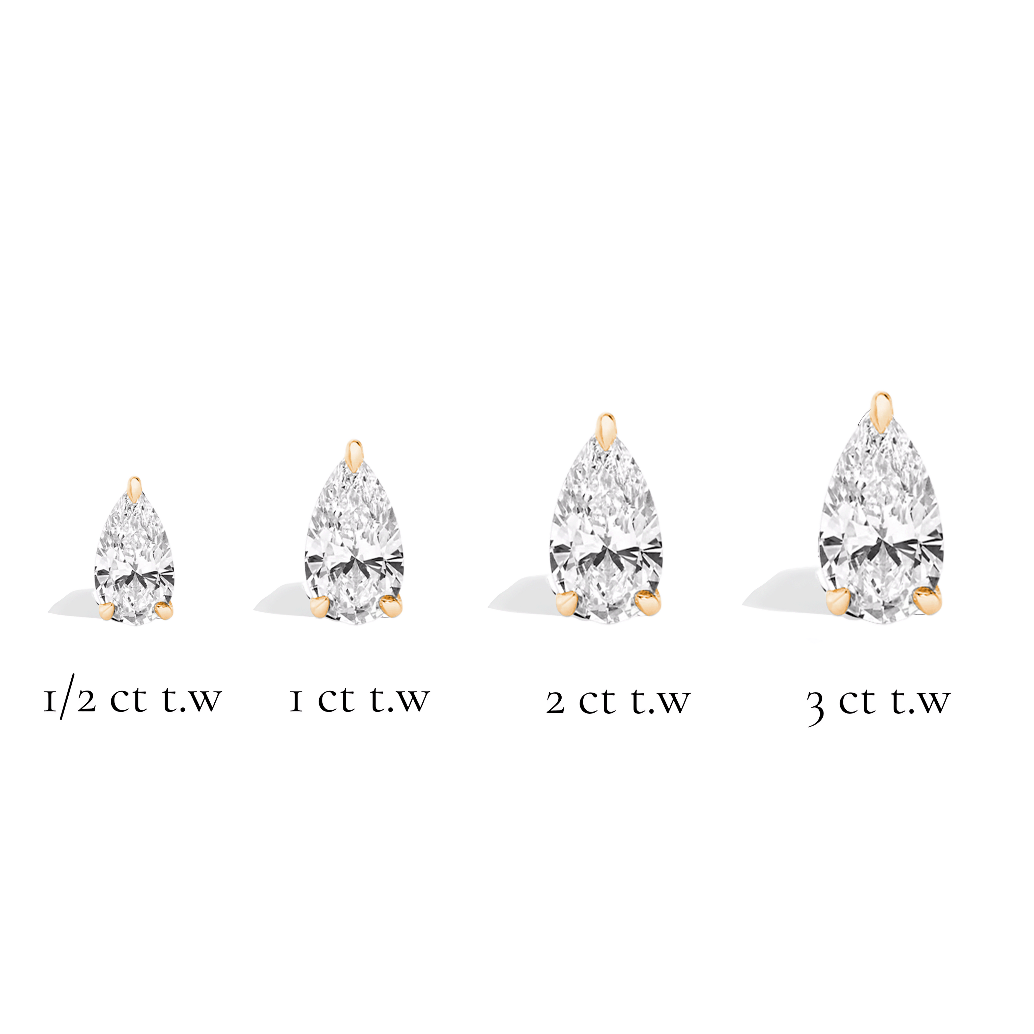 La Poire® Diamond Stud Earrings, 14K Rose Gold