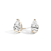 La Poire® Diamond Stud Earrings, 14K Rose Gold
