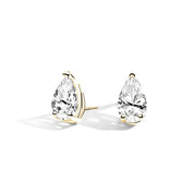 La Poire® Diamond Stud Earrings, Gold Vermeil
