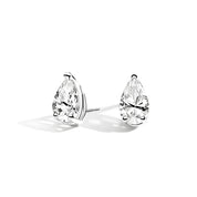 La Poire® Diamond Stud Earrings, Platinum