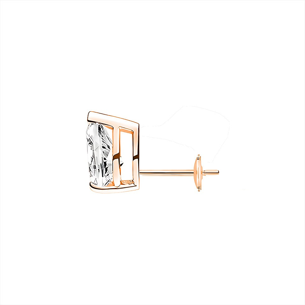 La Poire® Diamond Stud Earrings, 14K Rose Gold