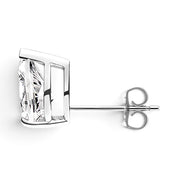 La Poire® Diamond Stud Earrings, 14K White Gold