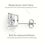 La Poire® Diamond Stud Earrings, Platinum